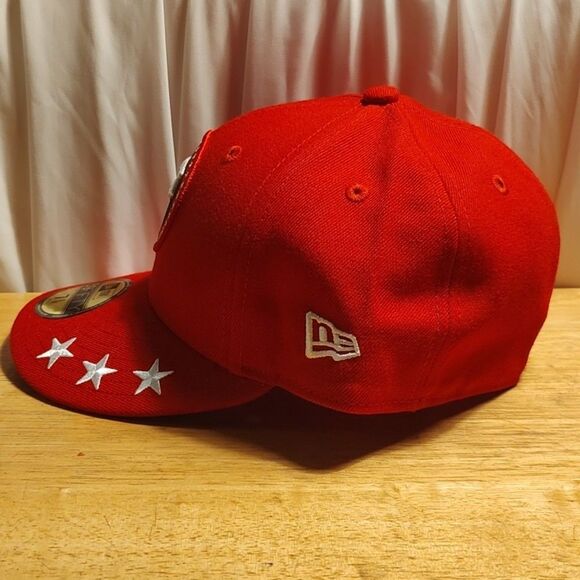 New Era ALL STAR GAME Pittsburgh Pirates Fitted 7 5/8 Red Hat - New - Picture 3 of 9
